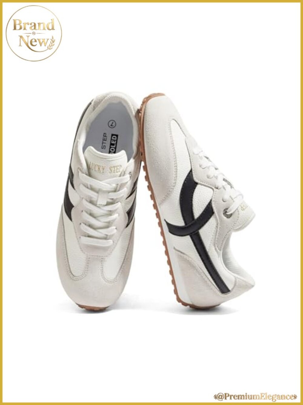 Fashion Sneakers PU Leather Suede Non-Slip Cushion Walking Casual Shoes